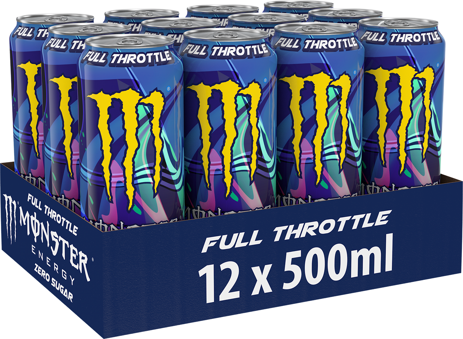 Monster Energy Full Throttle Zero Sugar - 12 Pack (500 ml Each)