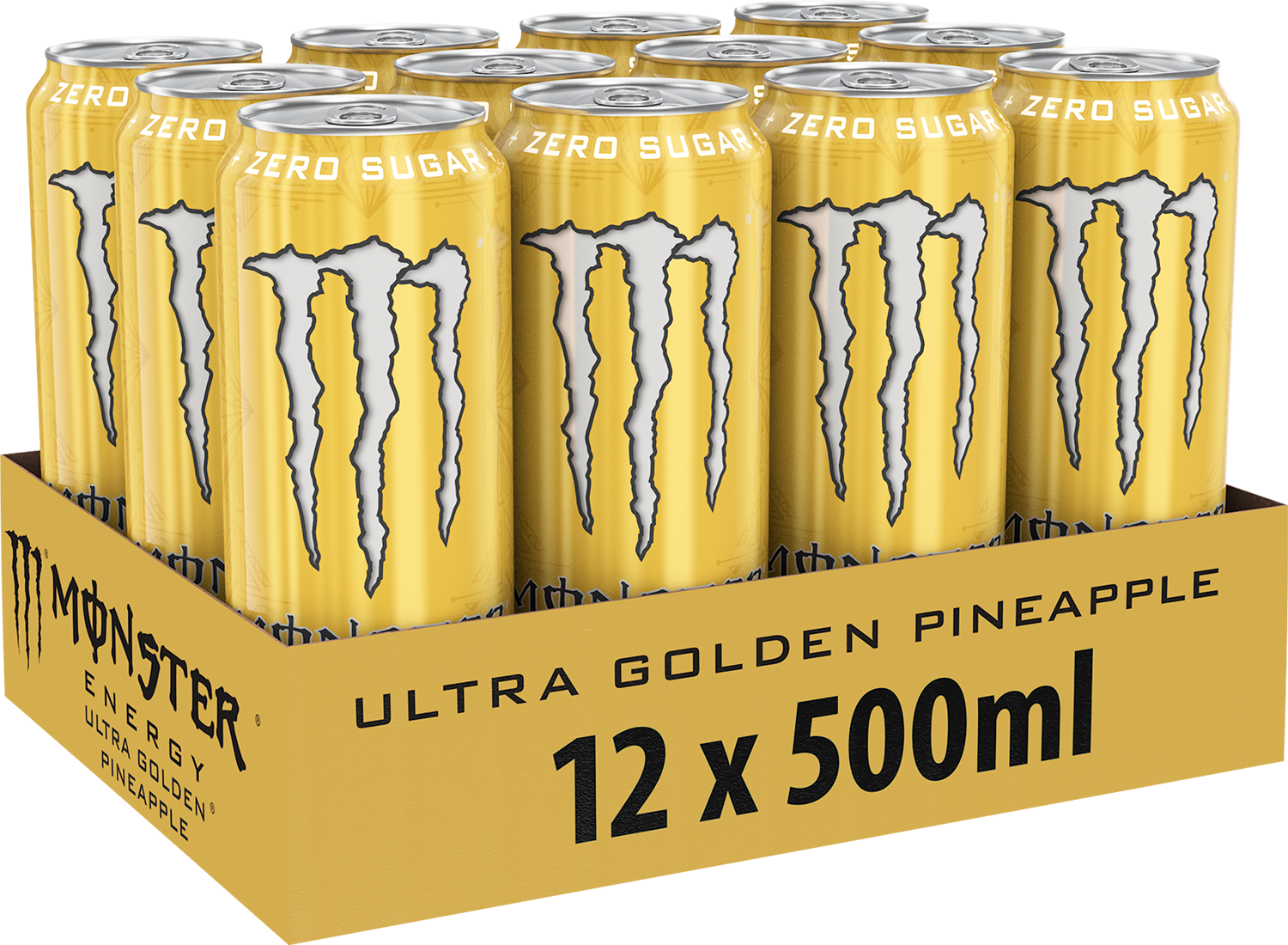 Monster Energy Ultra Golden Pineapple - 12 Pack (500 ml Each)