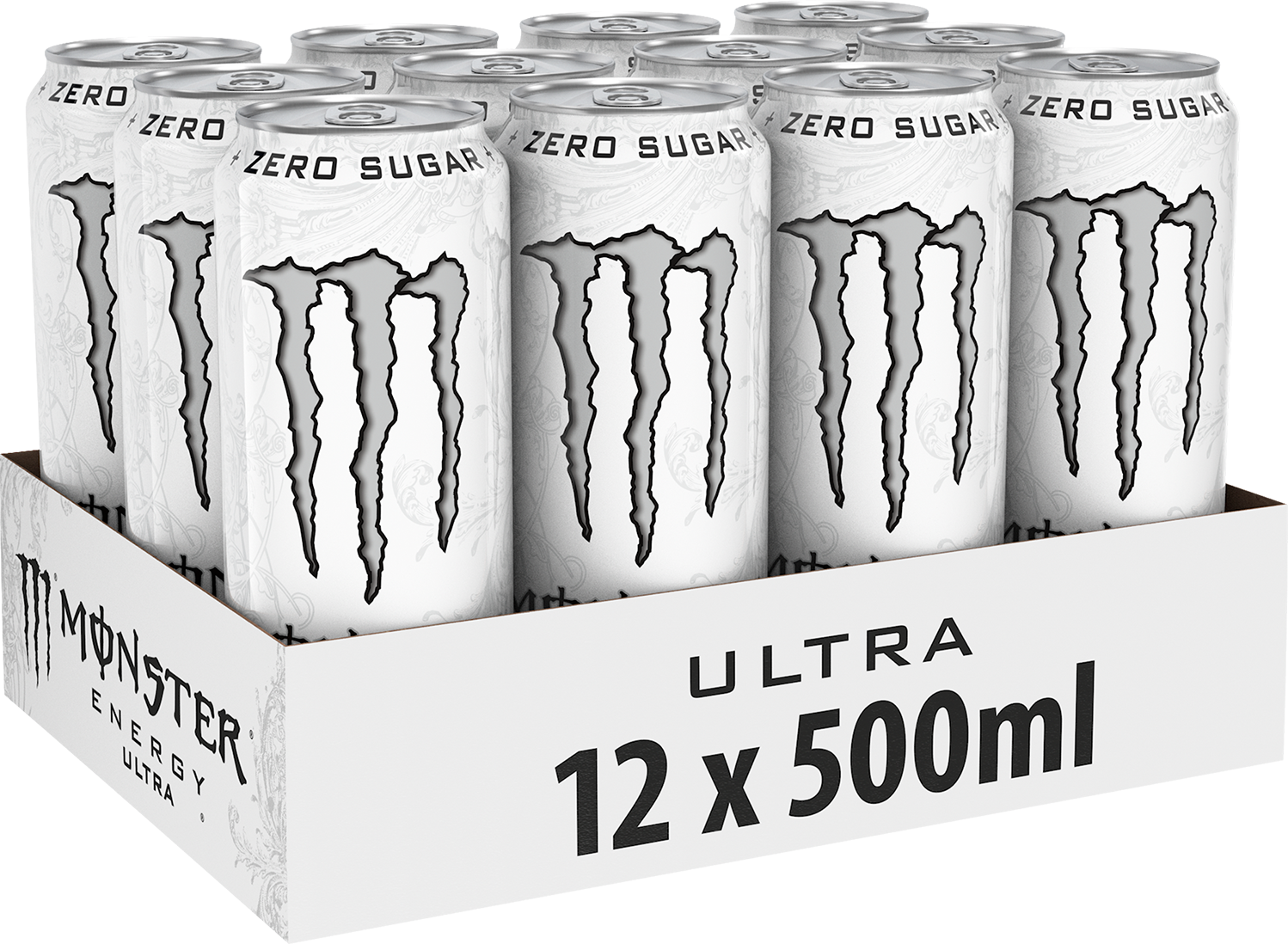 Monster Energy Ultra White - Pack of 12 (500 ml Each)