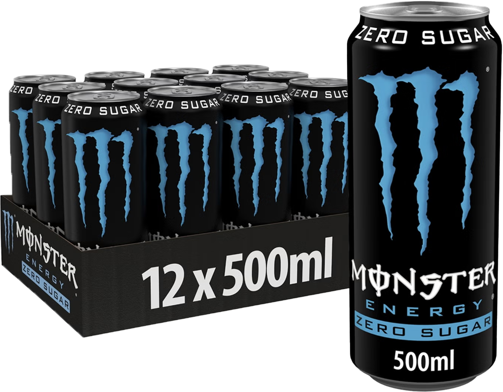 Monster Energy Absolutely Zero - 12 Pack of 500 ml Cans