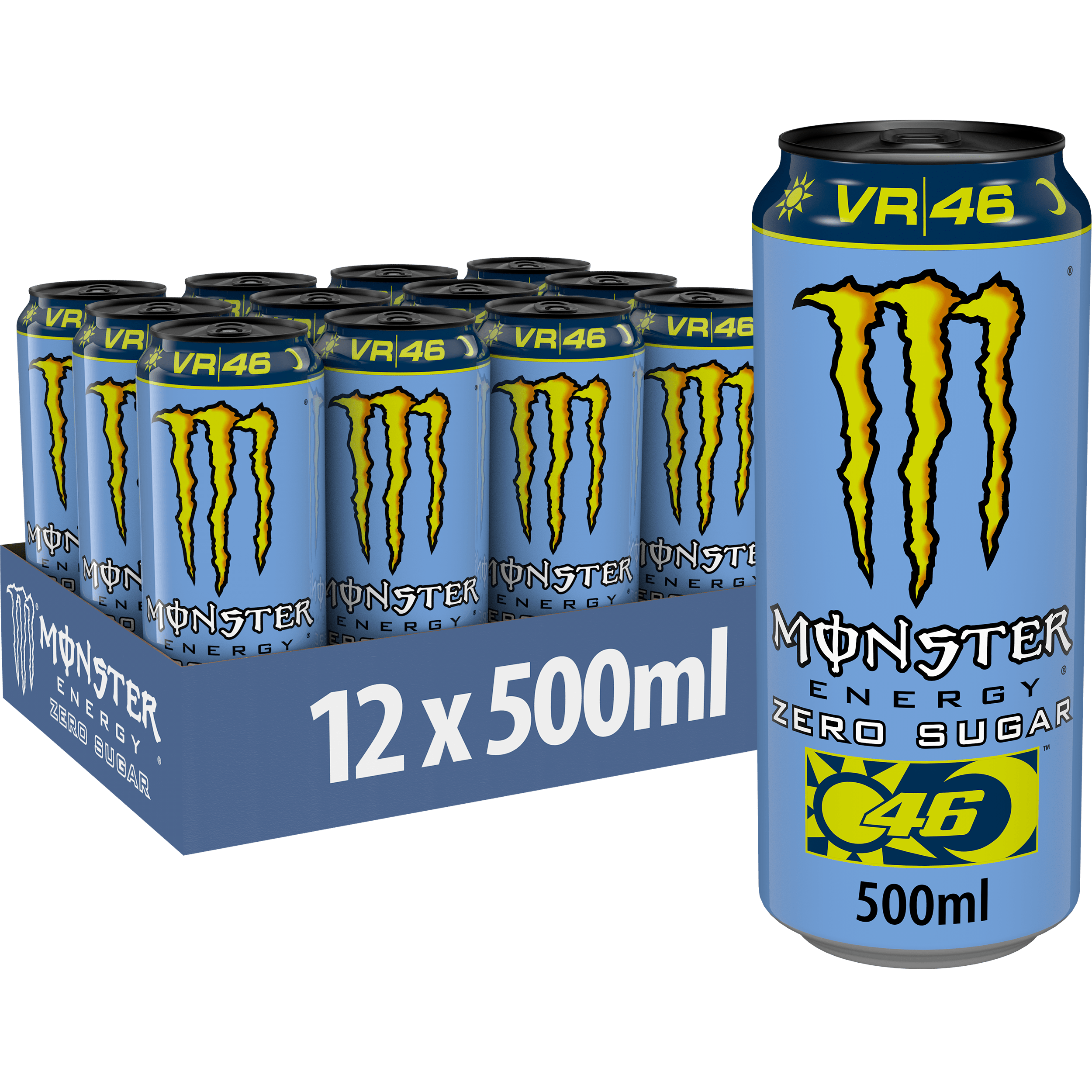 Monster Energy VR46 Zero Sugar - 12 Pack (500 ml Each)