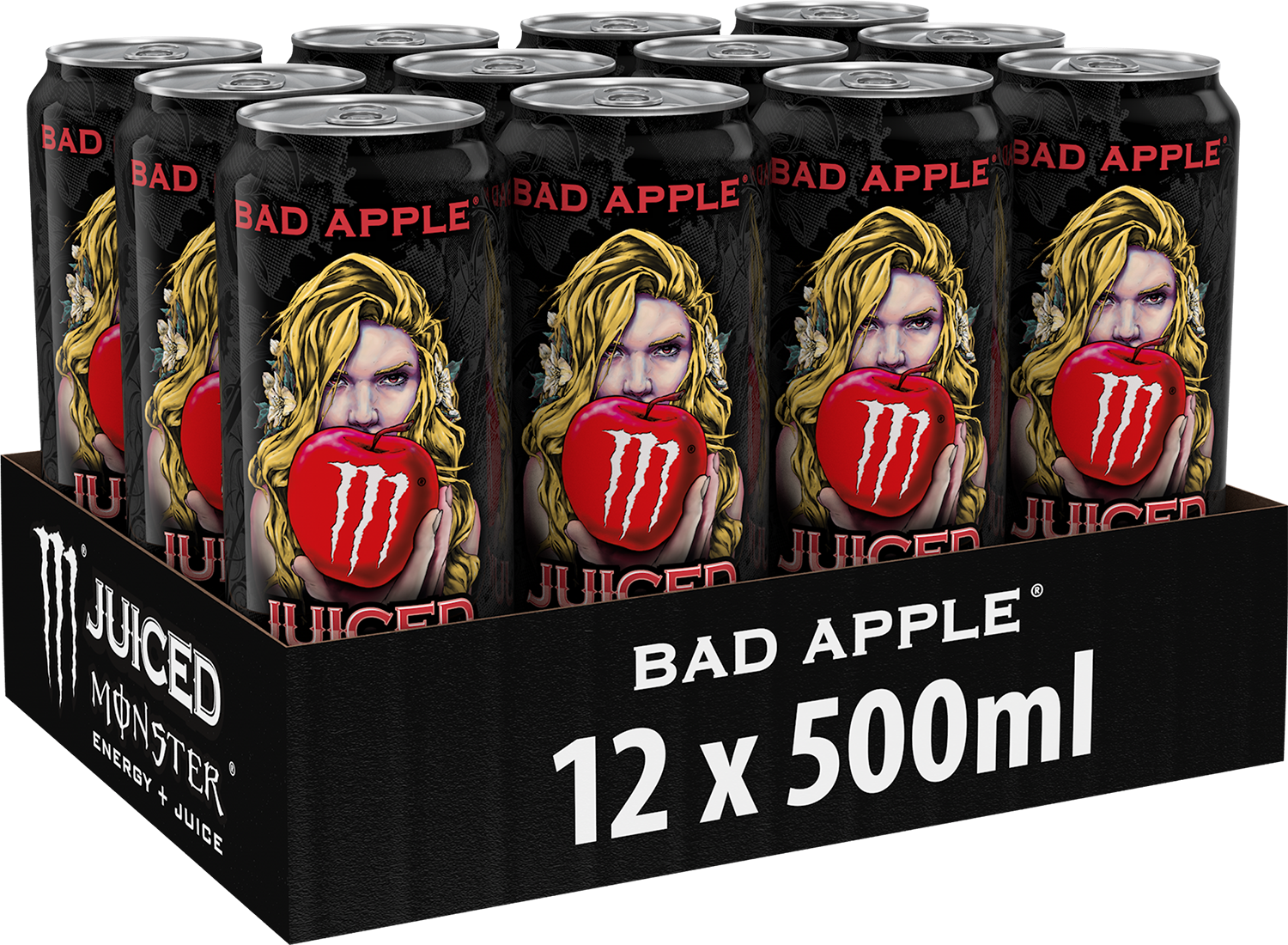 Monster Energy Juiced Bad Apple - 12 Pack (500 ml each)