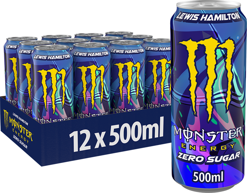 Monster Energy Lewis Hamilton Zero Sugar - 12 Pack of 500 ml Cans