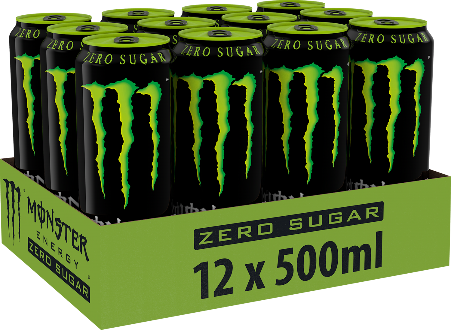 Monster Energy Original Zero Sugar - 12 Pack of 500 ml Cans