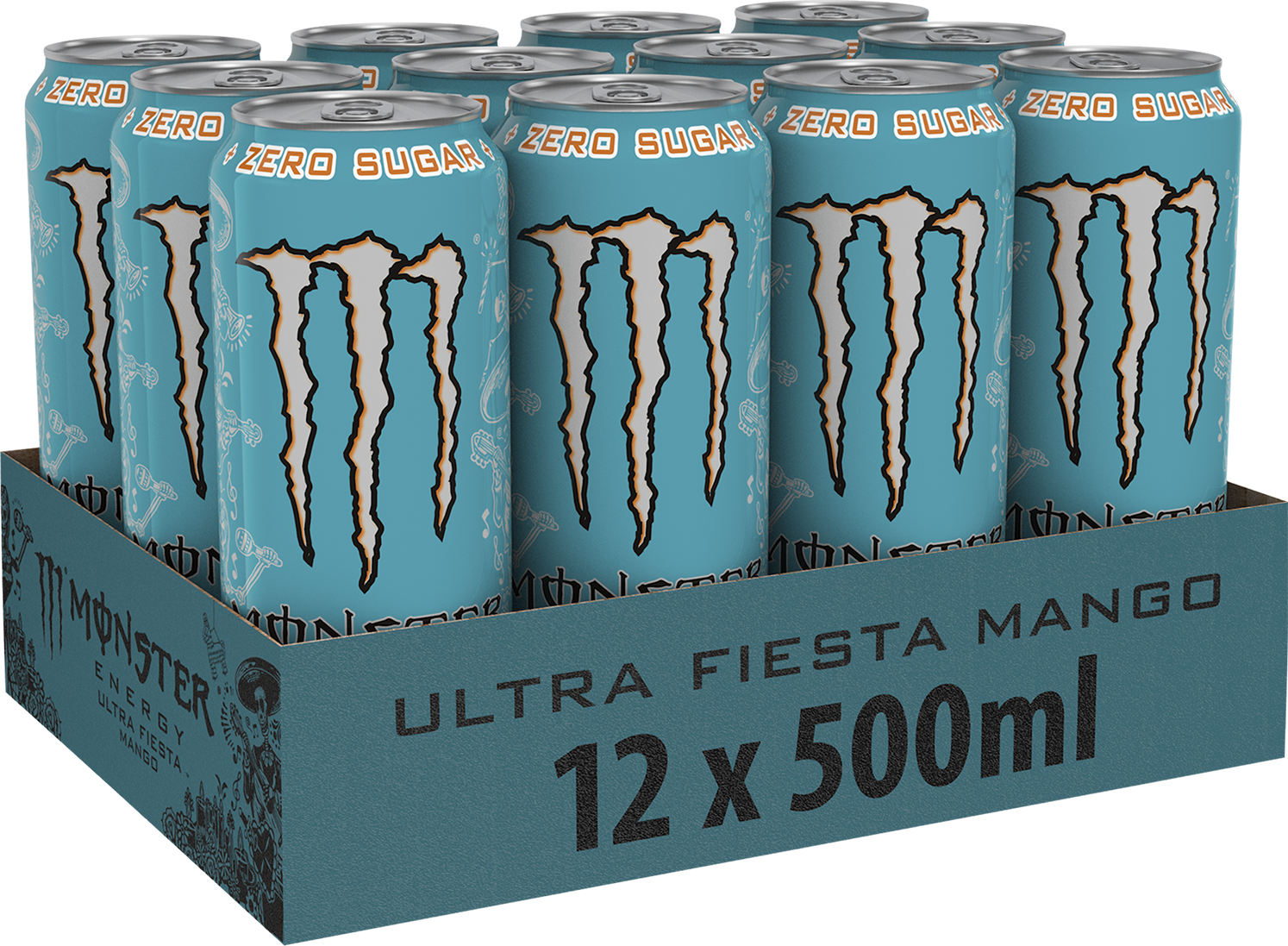 Monster Energy Ultra Fiesta Mango - Pack of 12 (500 ml each)