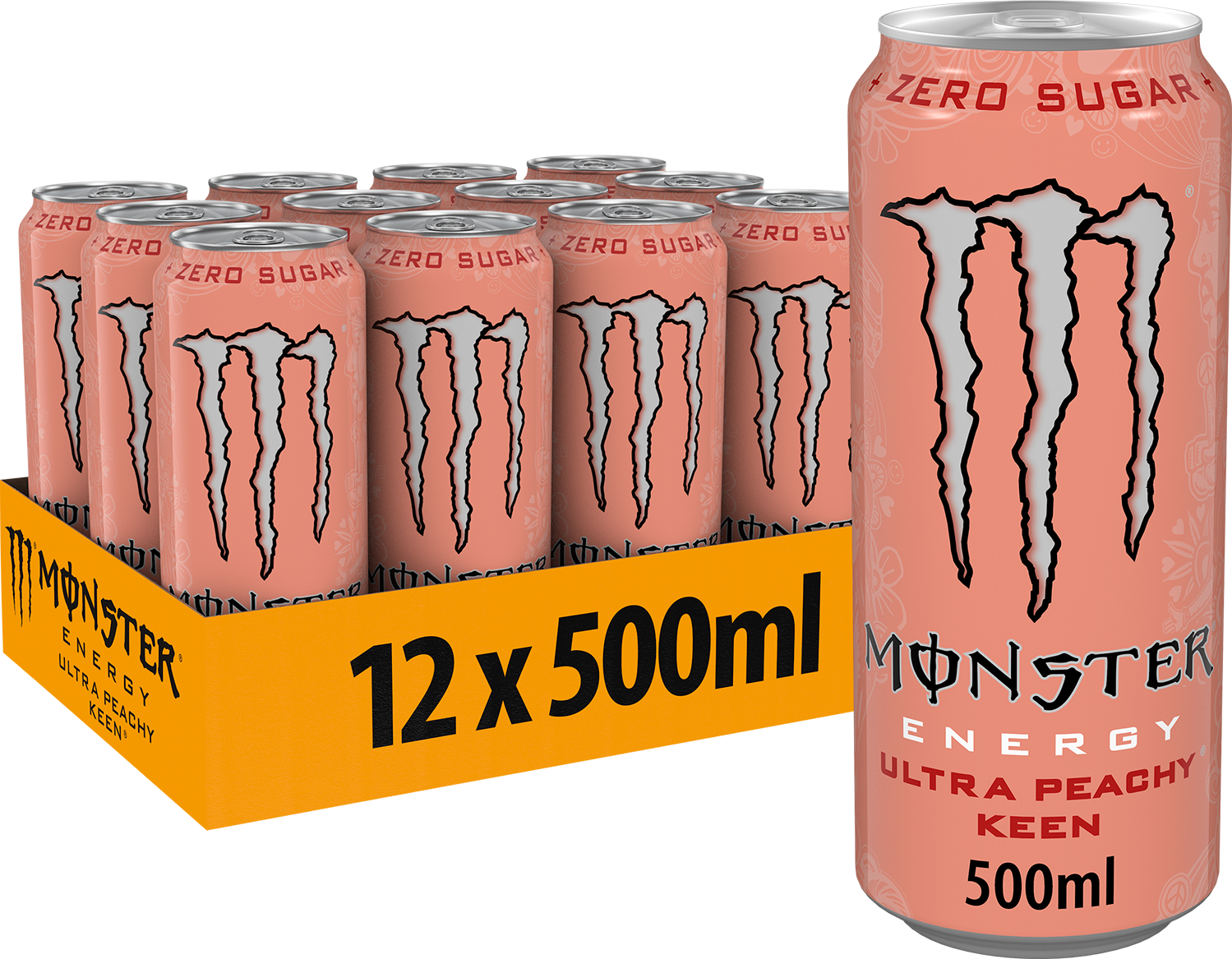 Monster Energy Ultra Peachy Keen - 12 Pack (500 ml each)