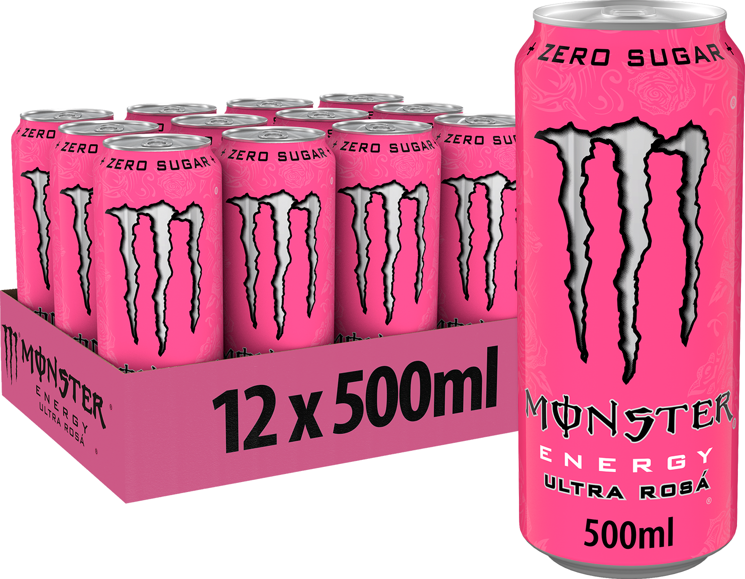 Monster Energy Ultra Rosa - 12 Pack of 500 ml Cans